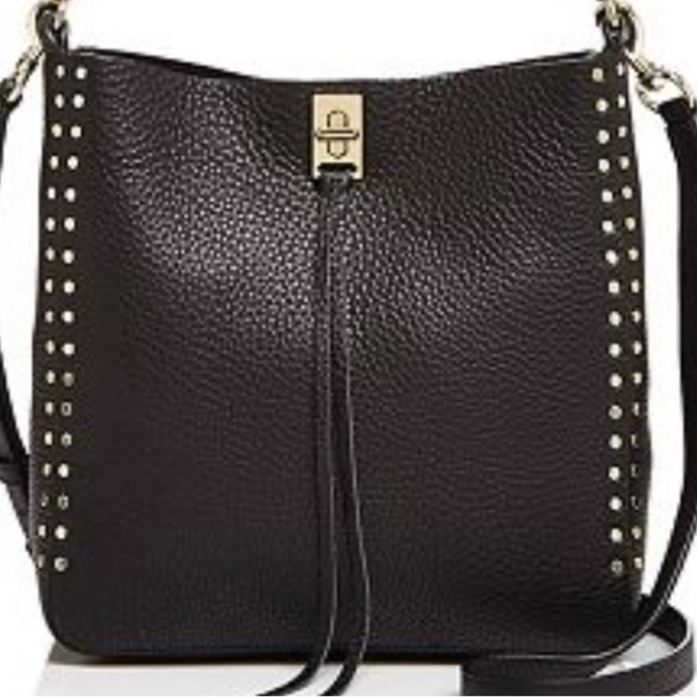 Rebecca Minkoff Black Crossbody Bag with Gold Accents